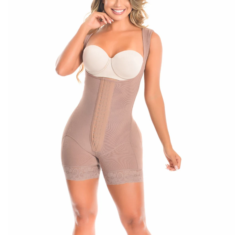 WOMEN'S COMPRESSION GARMENT WITH THIN STRAPS HOOK CLOSURE WAIST SLIMMING SHAPEWEAR