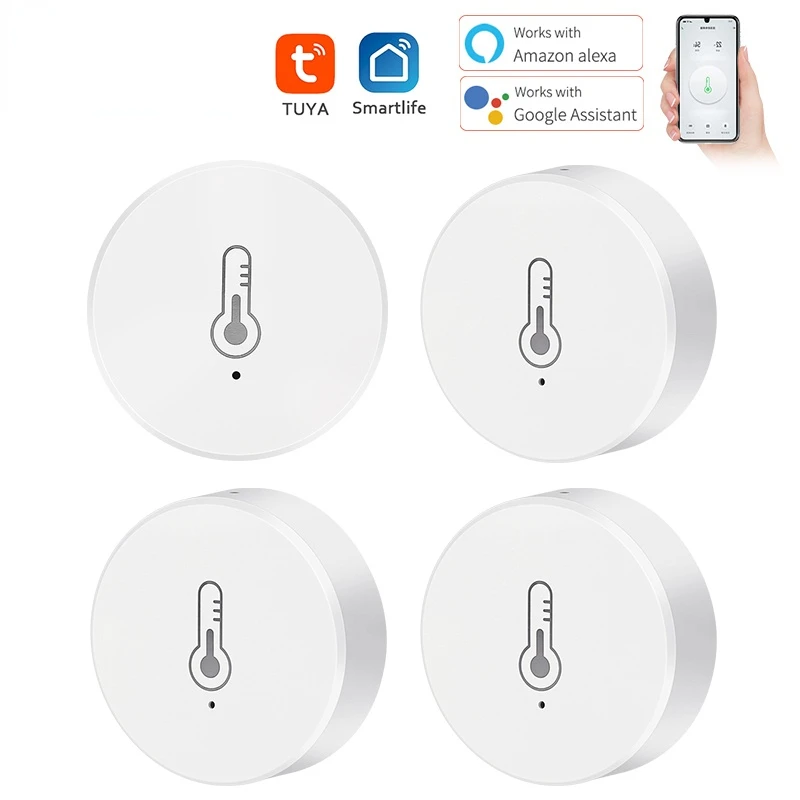 

Умный датчик температуры и влажности Tuya, работает с приложением Smart Life Alexa Google Home, 1/6 шт.