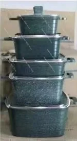 Бытовая кухонная кастрюля Dessini 10 шт. квадратный набор кухонной посуды