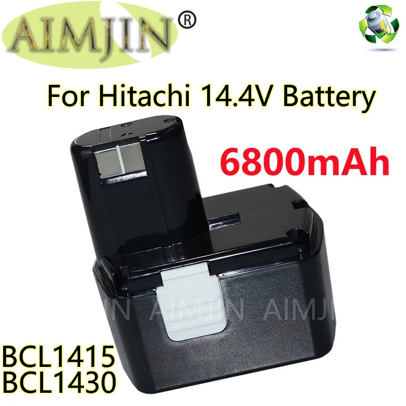 

14.4V 6800mAh Replaceable Power Tool Battery For Hitachi BCL1430 CJ14DL DH14DL EBL1430 BCL1415 NI-CD