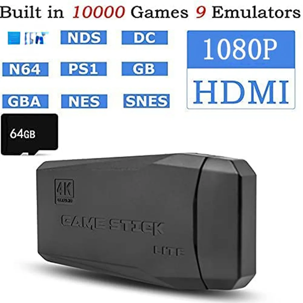 Консоль игровая беспроводная 64 ГБ 4 к 10000 игр |