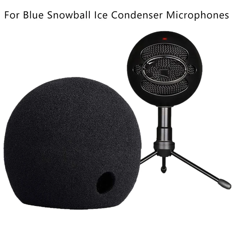 

1PC Mic Foam Cover Compatible with Blue Snowball Ice,Pop Filter Windscreen Cover Condenser Microphone Sponge Cover