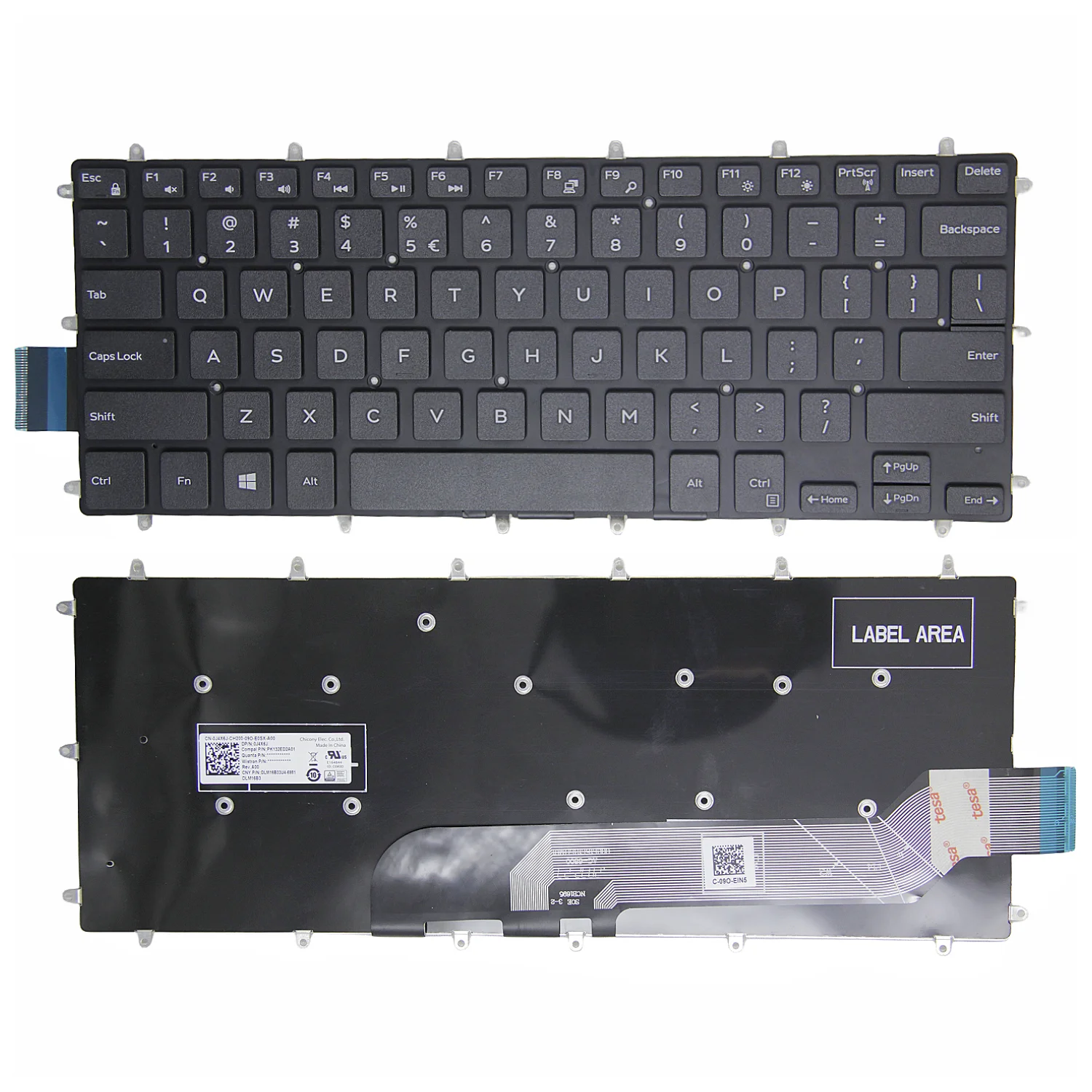 100% новая оригинальная клавиатура США для Dell Inspiron 14- 7460 7466 7467 7472 7560 7570 7580 7572 7573 7569 7579