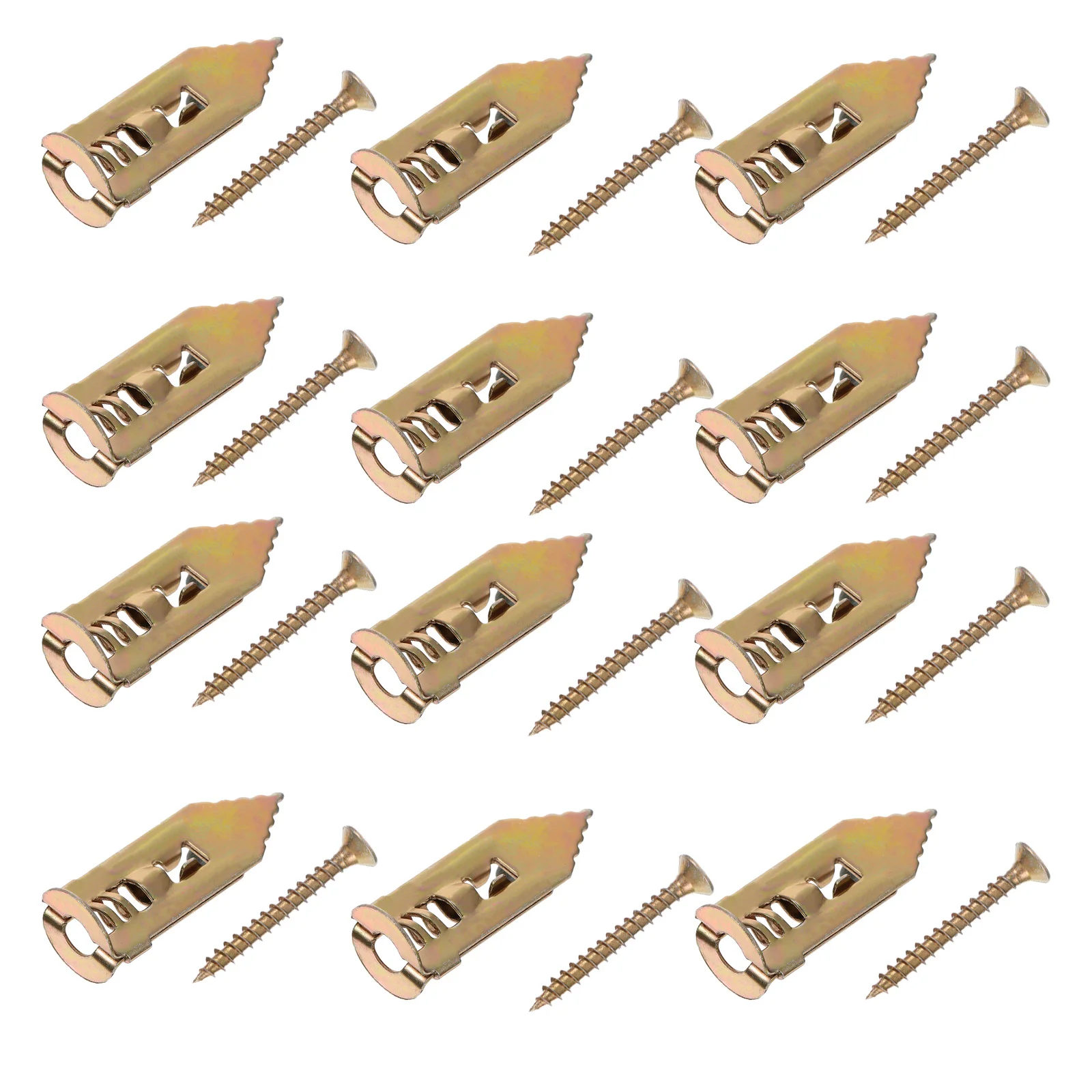 

Plasterboard Anchors Kit Wall Anchor Screw Kit Practical Home Hardwares (Golden)