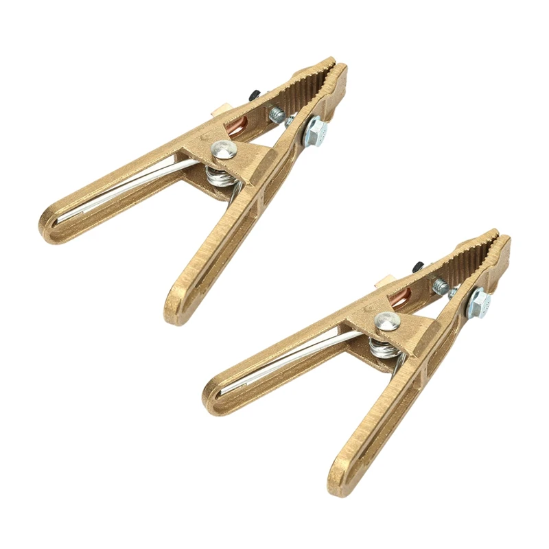

2X Machine Grounding Clamp Argon Arc Welding Machine Brass Grounding Clamp (260A)