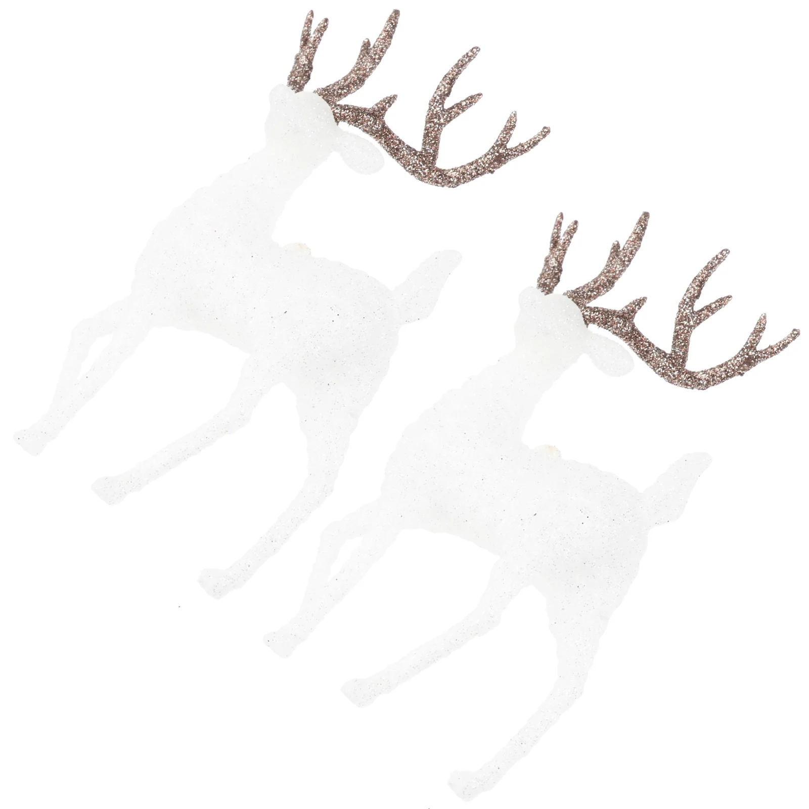 

Deer Christmas Figurines Reindeer Cake Decor Mini Decoration White Decorations Ornament Animal Birthday Figures Figurine