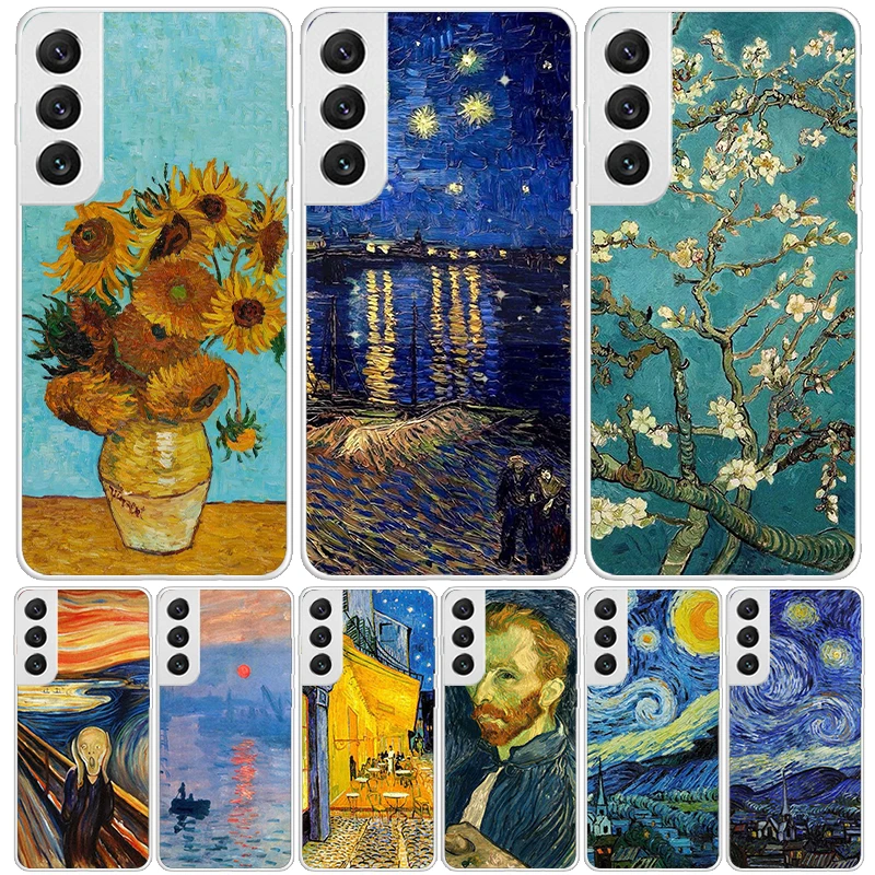 Чехол Ван Гога с рисунком маслом для Samsung Galaxy Note 20 Ultra 10 Lite 9 8 J4 J6 Plus J8 M30S M21 M32 M51 M52