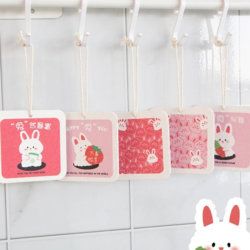 

Кухонная губка для мытья посуды, чистящие губки, чистящий коврик в форме мультяшного кролика, сжатые аксессуары для мытья посуды