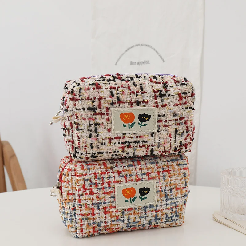 

Korean Fashion Travel Makeup Cosmetic Lipstick Storage Bag Women Handbags Wallet Organizer Cute Pencil Cases Pouch Bags Supplies