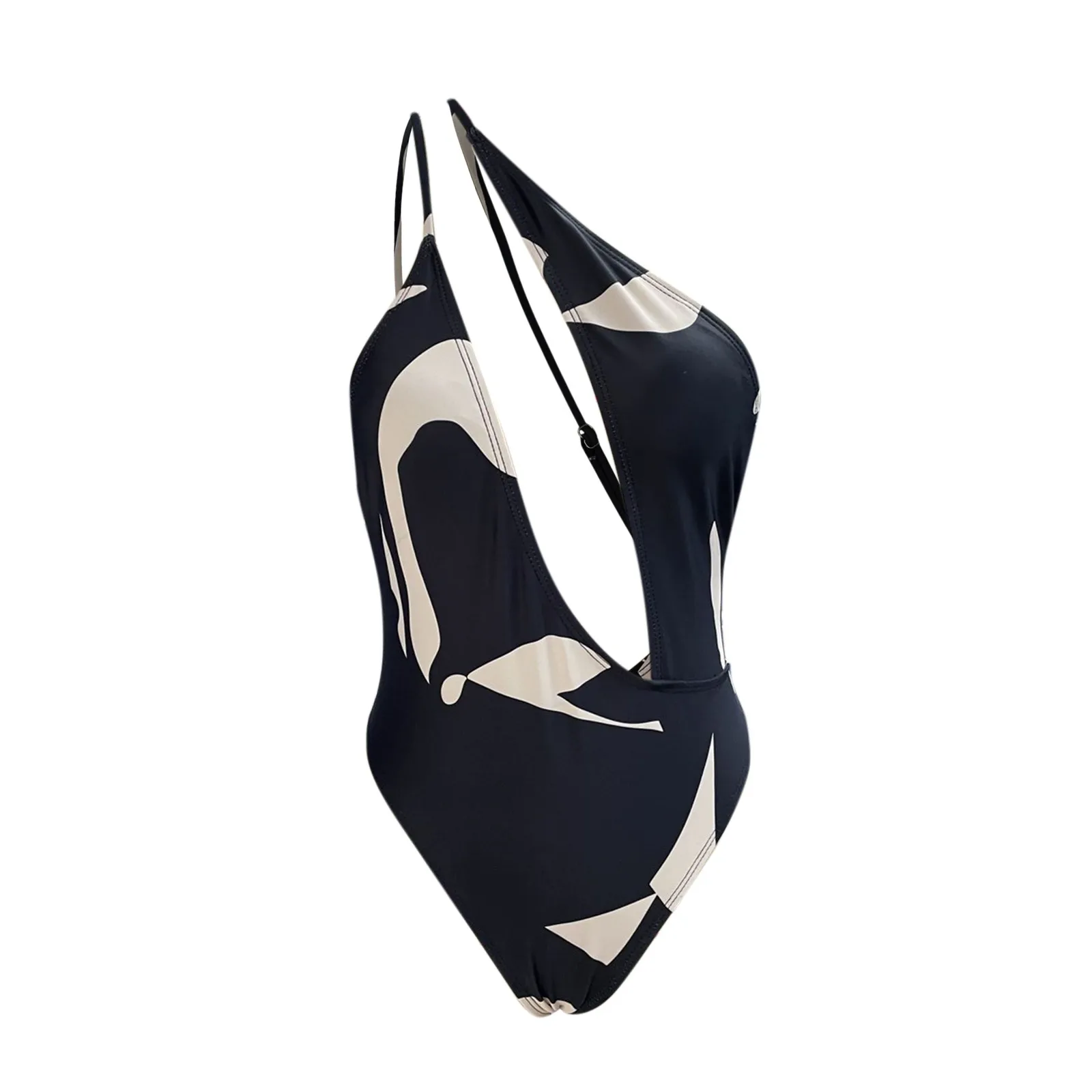 Женский Купальник на одно плечо сиамский с принтом сексуальный ремешком бикини