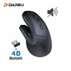 DAREU Bluetooth 2,4G Бесшумная беспроводная мышь двойной режим эргономичная Бесшумная игровая мышь для ПК Macbook ноутбука