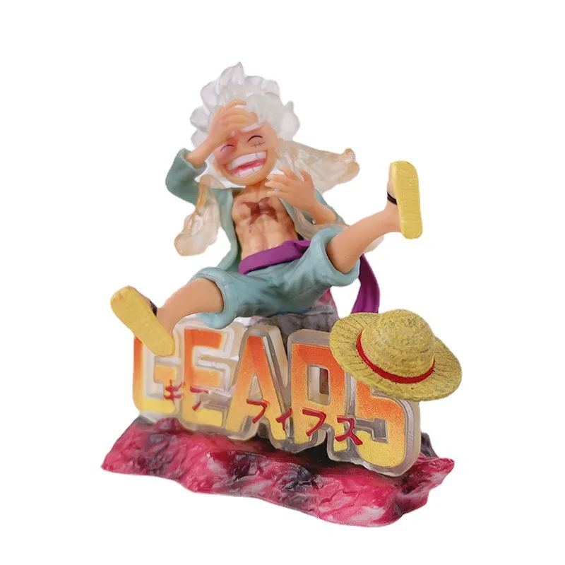 

One Piece Luffy Gear 5 Anime Figure Sun God Nika 10cm PVC Action Figurine Statue Collectible Model Doll Toys for Children Gift