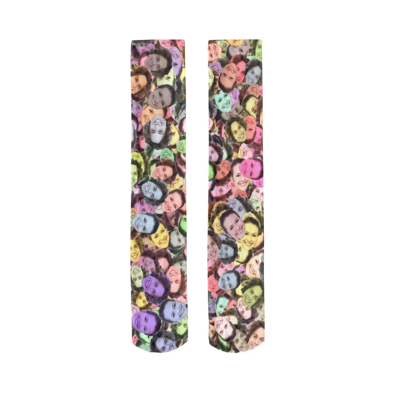 Fashion Custom Lady Over Knee Stockings And Calf Socks Your Photo Pet 3D Printed In Socks High -Quality Stockings Funny Gift New