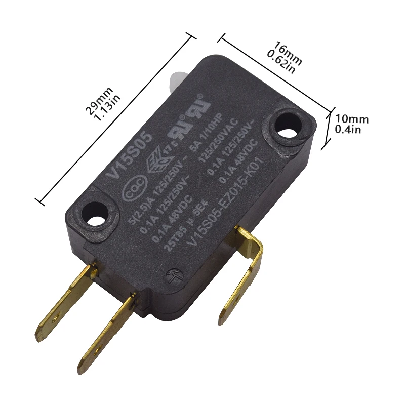 3 шт. для Honeywell V15S05-EZ015-K01 микро концевой выключатель 3-Pin 5A 125/250VAC 0.1A 48VDC-используется