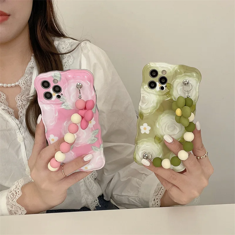 

Lovely Flower Chain Phone Case Cover for IPhone 11 12 13 Pro X XR XS Max Shockproof Case for IPhone 13 Cases IPhone Case