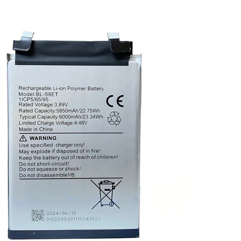 Аккумулятор BL-58ET емкостью 6000 мАч для Tecno Pova 5 LH7n аккумулятор смартфона