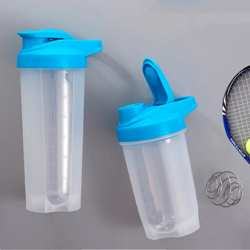 500/700ml Water Bottle Powder Shaker Sport Cup Whey Protein Shakes Portable Drinks Blender Smoothies Bodybuilding Tumbler Mixer