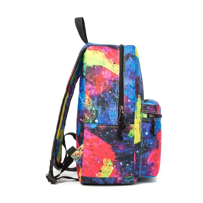 Unisex Printed Backpack Simple Pattern Bookbag Classic Travel Daypack for Laptop and Tablet, Rainbow
