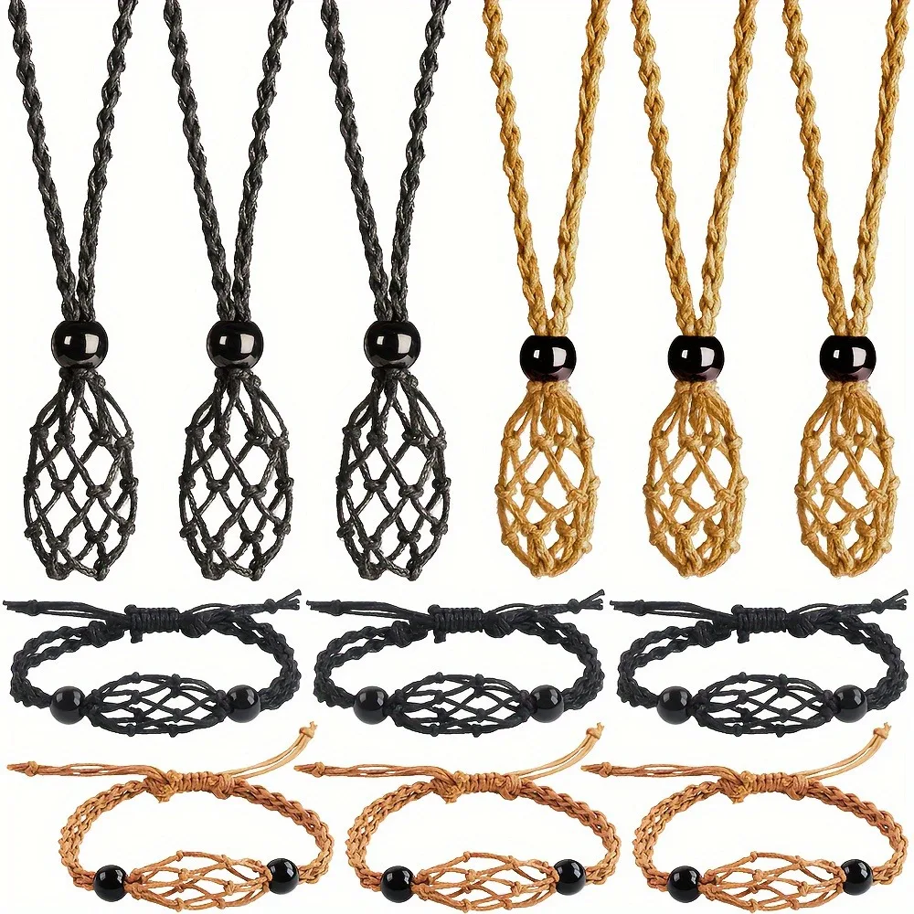 

Плетеная подвеска из камня