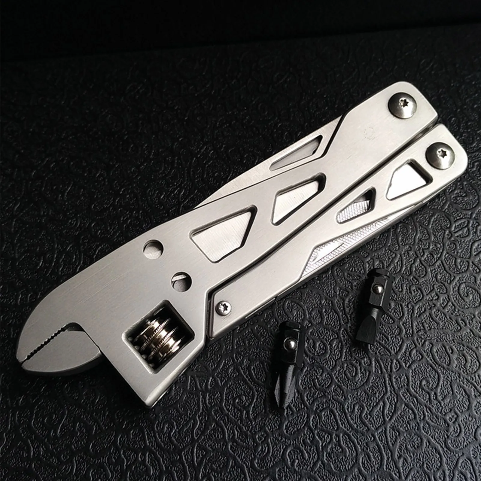 

Folding Wrench 10 In 1 Hand Tools Kit 10 In 1 Folding Wrench For Home Camping Outdoor Foldable Stainless Steel Wrench Compact