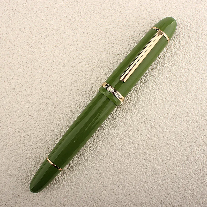 

JinHao X159 акриловая черная перьевая ручка, металлический зажим, удлиненный тонкий наконечник F 0,5 мм