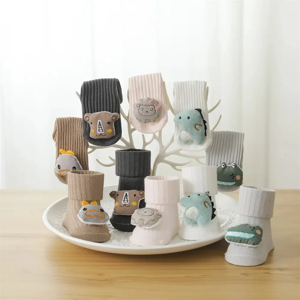 Милые Носки-шлепанцы В Корейском Стиле Для Малышей Мягкие Противоскользящие