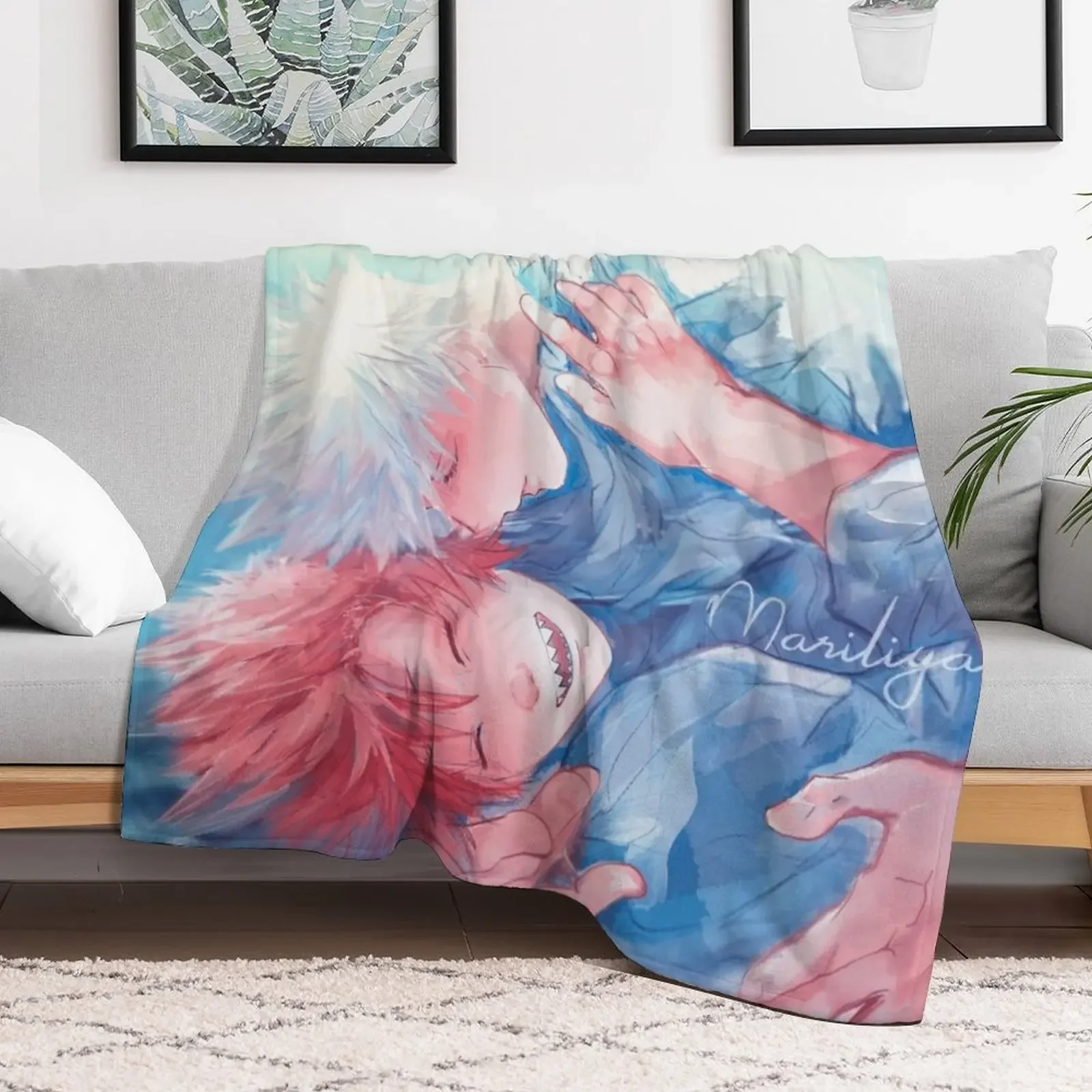 улыбка - Кирибаку Плед Мягкие Большие Дизайнеры Самые Туристические Одеяла