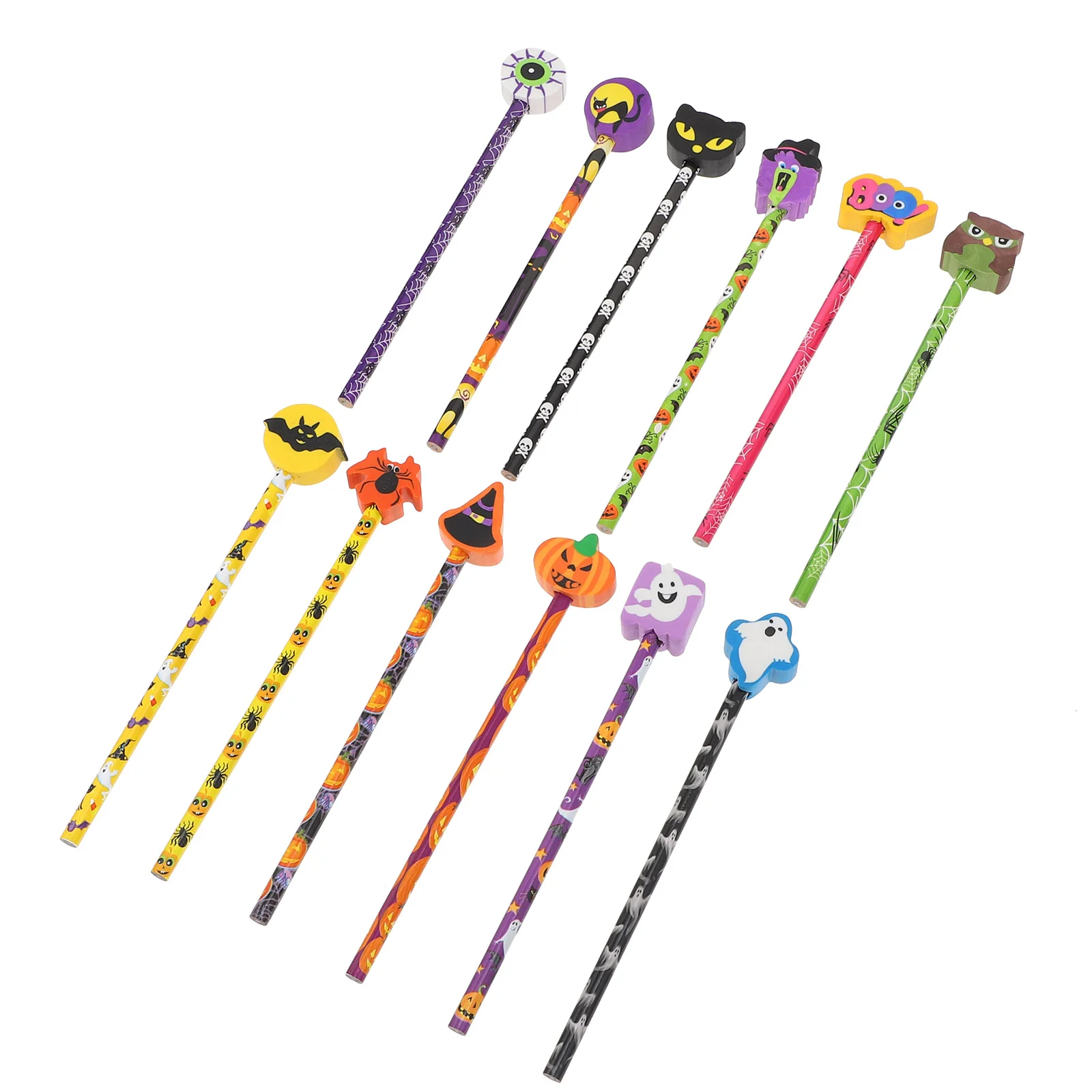 

Pencils Halloween Erasers Painting Art Supplies Drawing Premium Children Kids Students School Bulk Decorative Themed