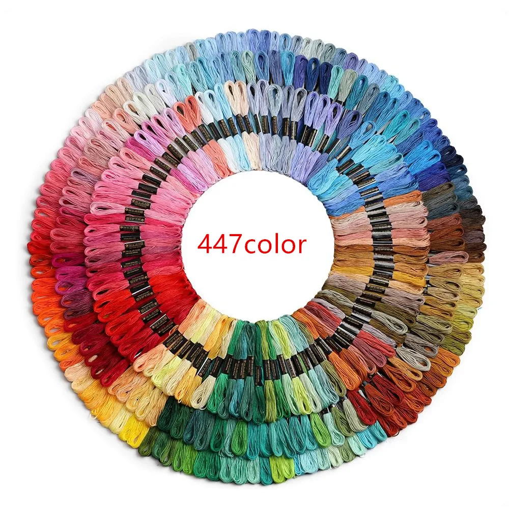 

447 pieces Cross stitch threads all different color embroidery thread Skeins Craft Dofferent Gradient Color Thread