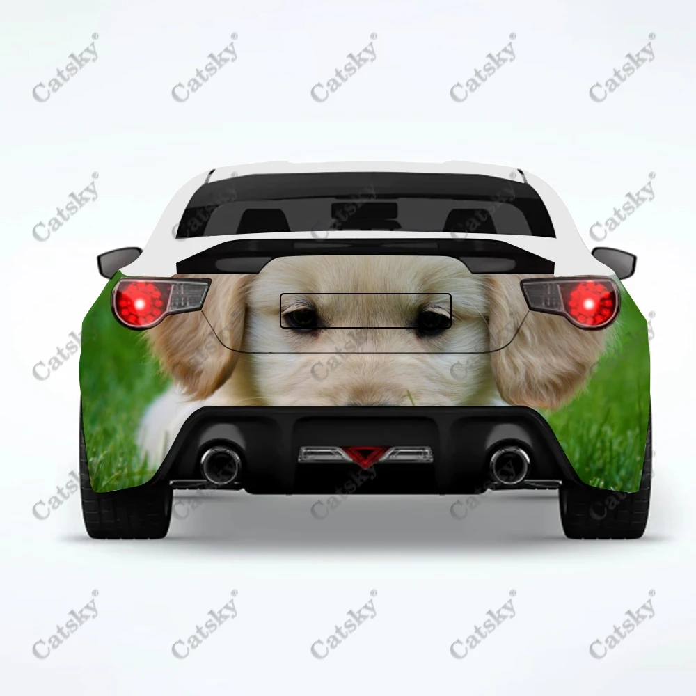 

Golden Retriever animal Car stickers truck rear tail modification painting suitable for truck pain packaging accessories decals