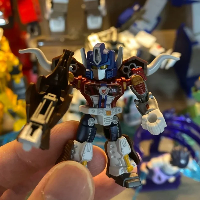 Фото Коллекционная фигурка-конструктор Blokees Transformers Defender Version 7 Beast Wars Оптимус Прайм в слепой коробке, настольное украшение, подарок для хобби №3