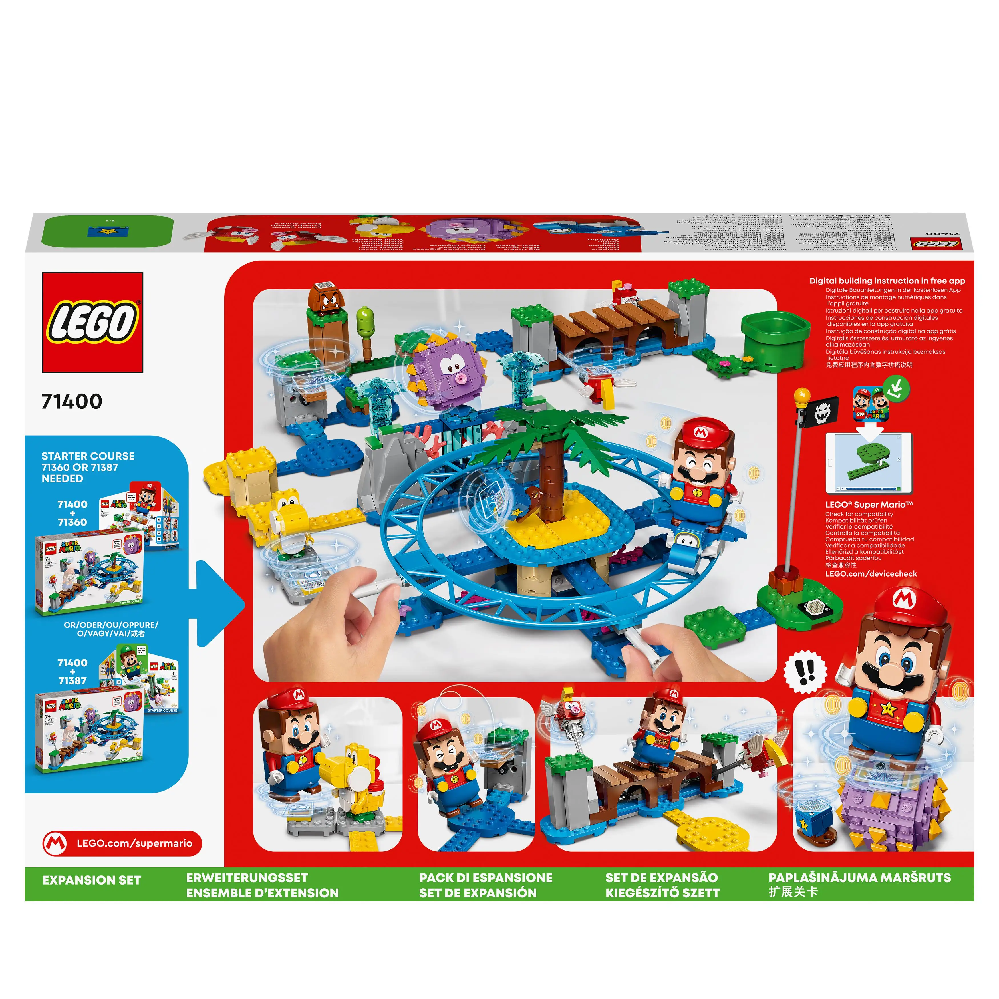 Конструктор LEGO Super Mario 71400: вызов в волнах против большого эринчо игрушка для