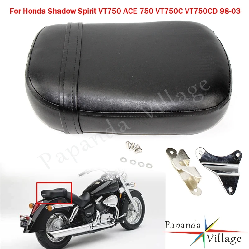 

Мягкая Черная Кожаная подушка для заднего сиденья мотоцикла Honda Shadow Spirit VT 750 VT750 ACE VT750C 1998-2003