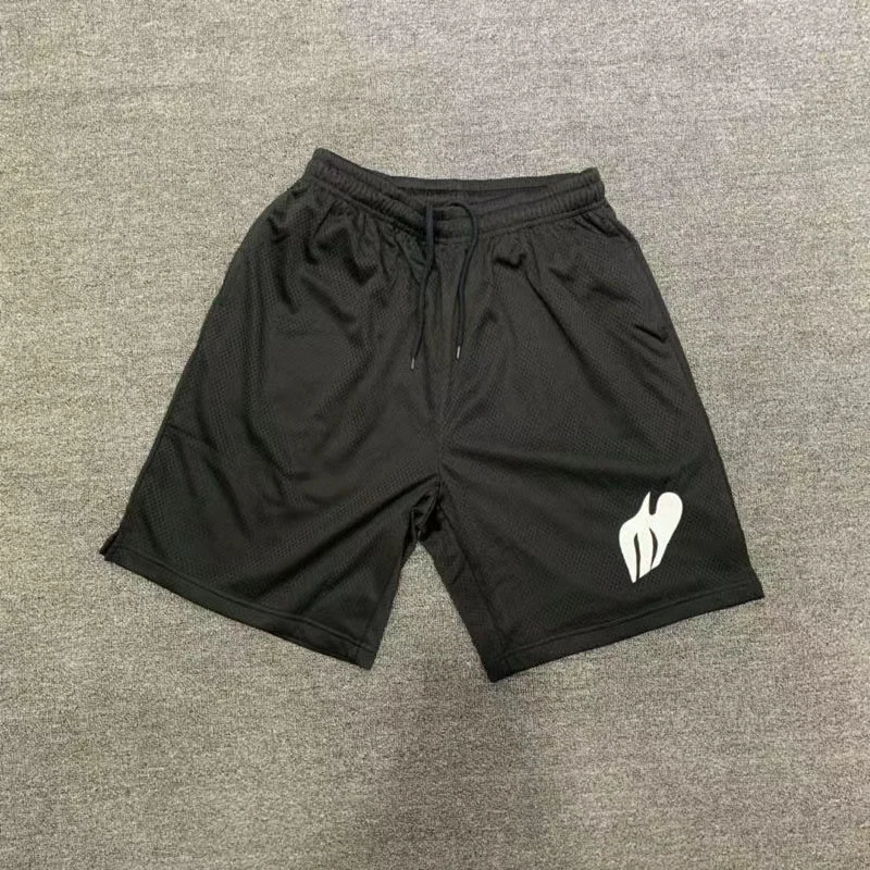 

Luxury Brand high quality Oversized Kanye Doves Music Festival Men Women Black Mesh Shorts