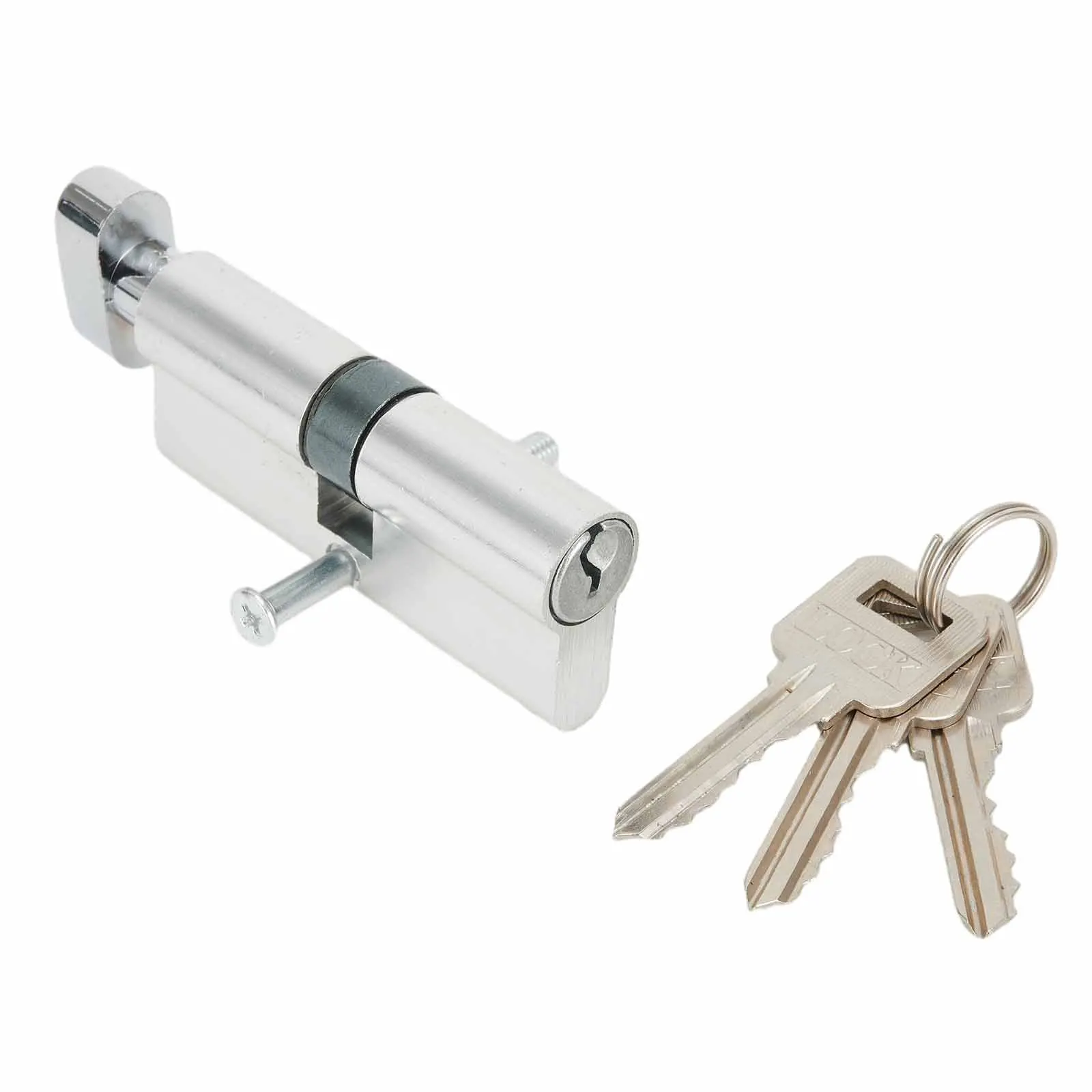 

1 Set Door Lock Cylinder 3pcs Keys 1pcs Screw 0.4cm Indoor Bedroom Lock Cylinder Anti-theft Lock Home Hardware Lock Accessories