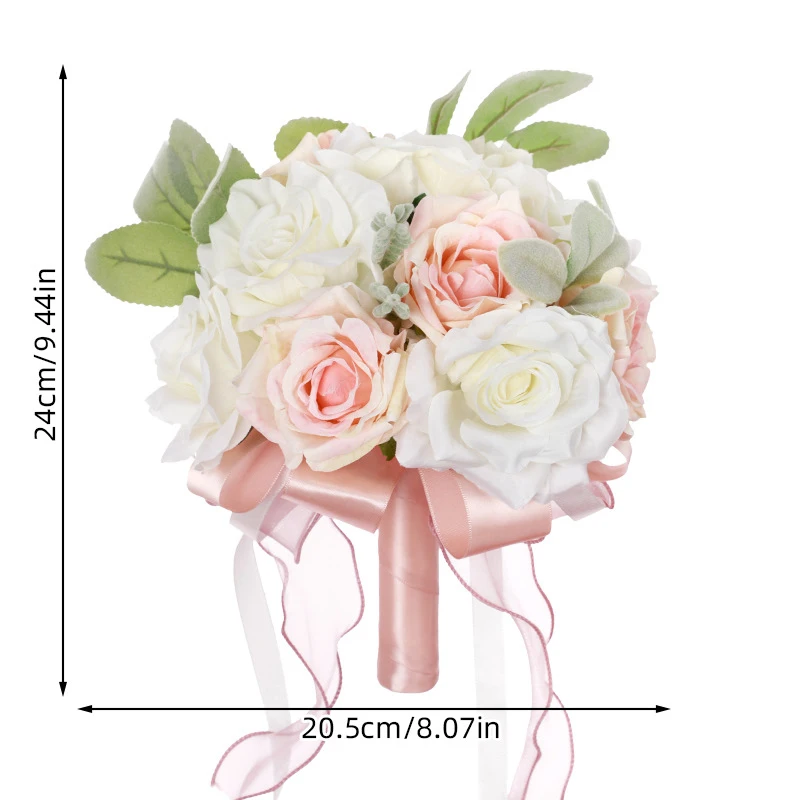 Свадебные букеты YeeNanee кремово-белого цвета для невесты и подружки искусственные