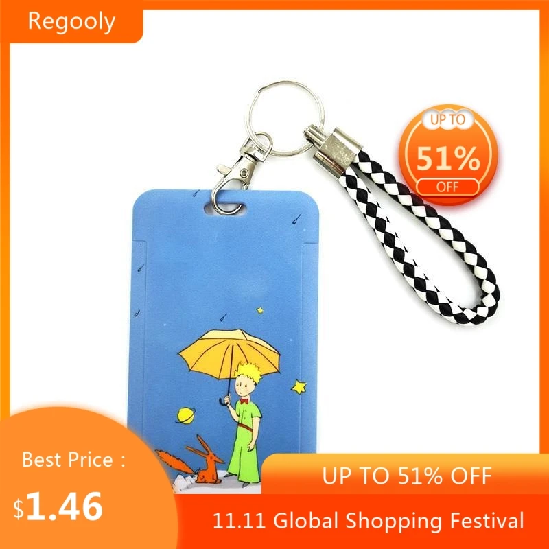 

Little prince blue Credit Card ID Holder Bag Student Women Travel Bank Bus Business Card Cover Badge Accessories Gifts Subway