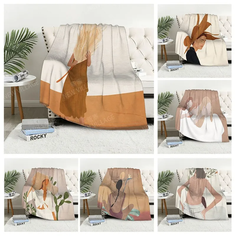 

Plaid sofa for Knee blankets warm winter bed cover throw blanket Decor boho warm fleece Nordic Vintage Morandi Soft and hairy