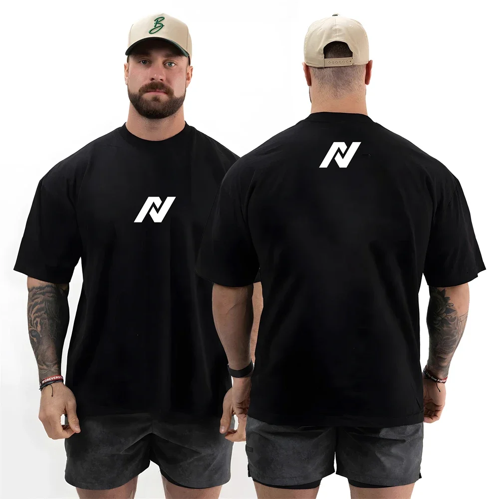 Мужская одежда из 100% хлопка футболка большого размера с круглым вырезом футболки