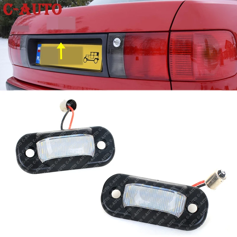 

2PCS LED License Plate Light For Audi 80 B4 1991-1995/For Cabridet (type 8g) 1991-2000/For 100 C4 1990-1994/For A6 C4 1994-1997