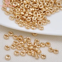 300920pcs 3 5mm 4mm 5mm 6mm 24k gold color plated brass round spacer beads high quality diy jewelry accessories