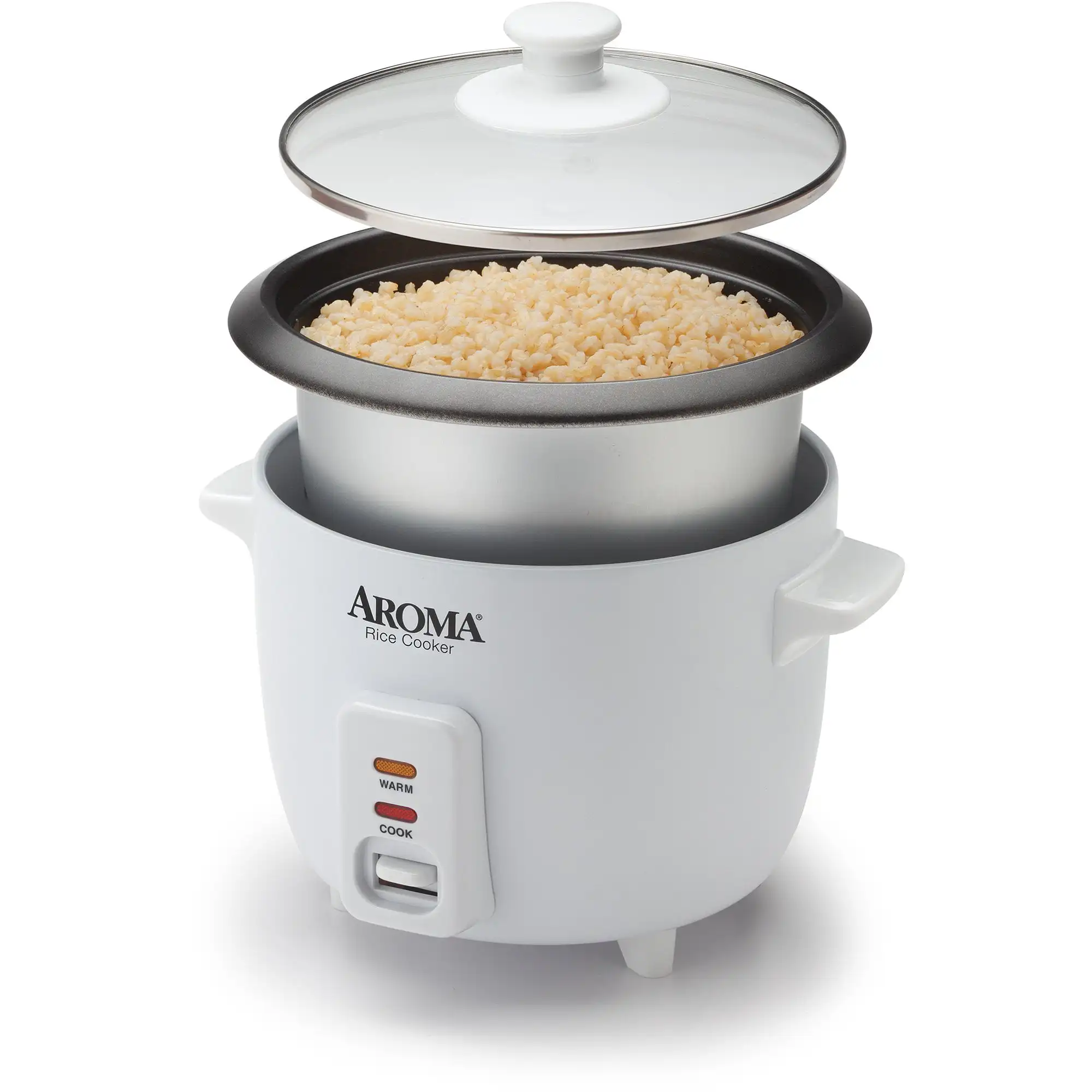 

6 Cup Non-Stick Rice & Grain Cooker, White