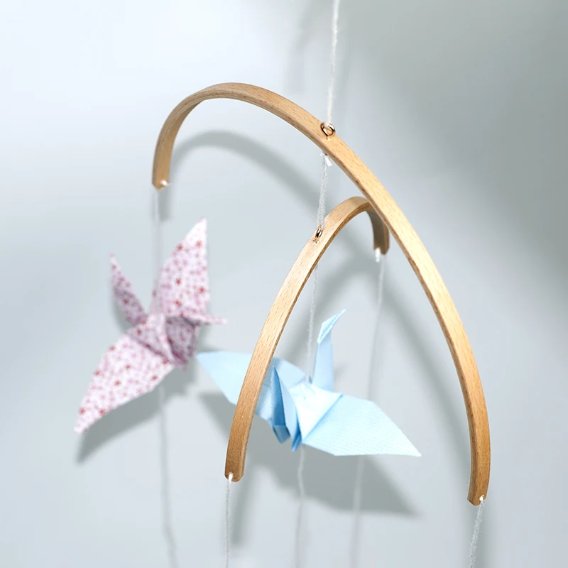 

DIY Round Semi-circle Wooden Wind Chimes Handmade Material Package Set Home Hanging Decoration Suitable For Many Occasions
