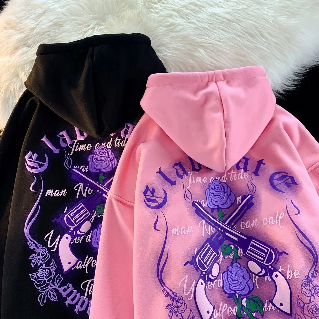 

Women Two Piece Sets Tracksuit 2022 Autumn Casual Solid Long Sleeve Hoodie Sweatshirts Female Fashion Oversized Y2k Cartoon
