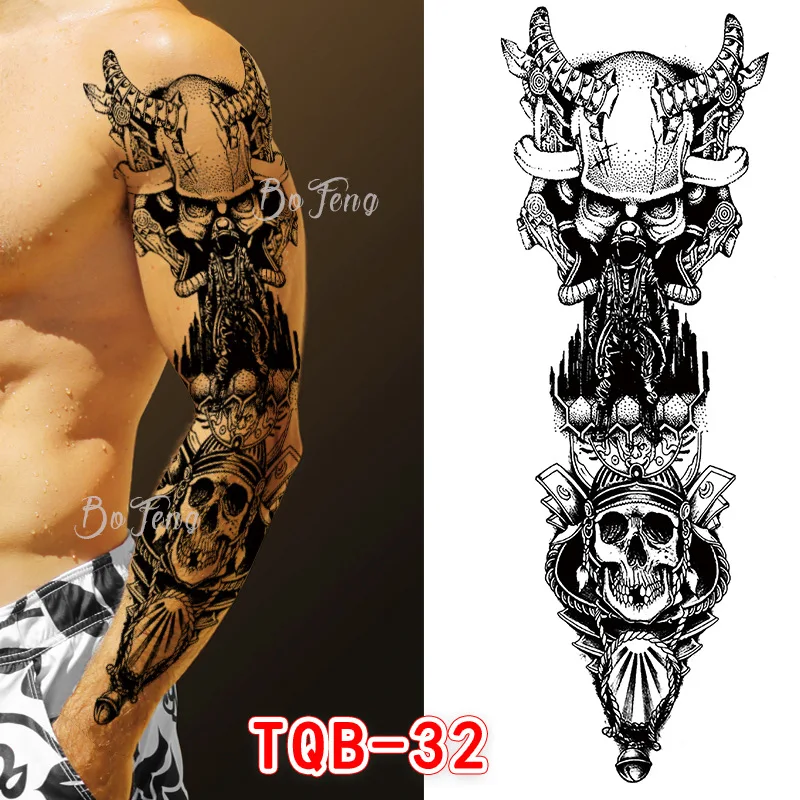 

Full Arm Tattoo Sticker Ins Durable Strong And Waterproof Realistic Non Reflective Cool Stickers For Men And Women'S Arms