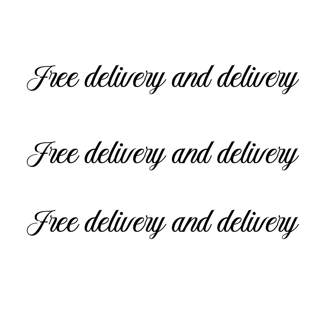 

Free delivery and delivery