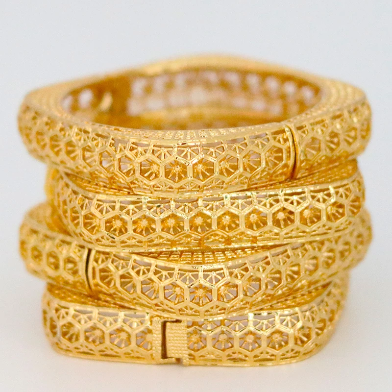 

24k Gold Ethiopian Bracelet Party Gift Middle East Dubai Bracelet Ladies Wedding Jewelry African Gift