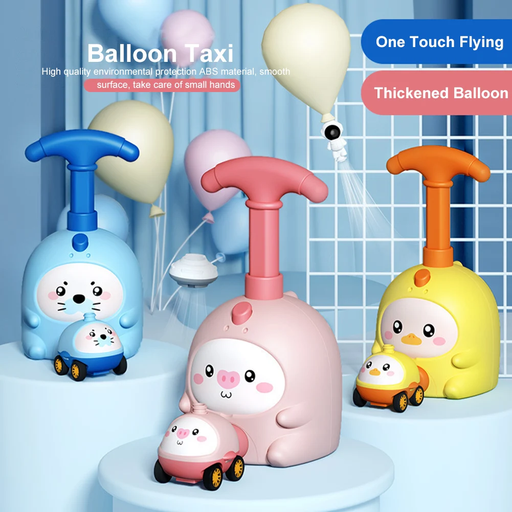 

Power Balloon Launch Toy Tower Science Experiment Air Flying Inertial Car Toys Launcher For Children Gift Kids Toy