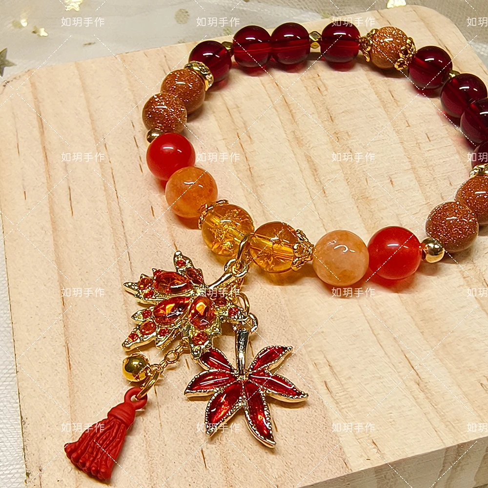 Игра Genshin Impact каэдехара Kazuha Косплей-браслет ролевая парность гранат аниме ambзуд