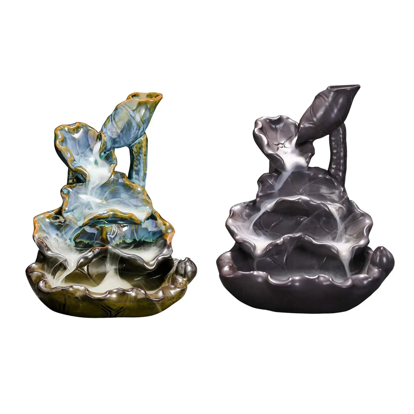 Креативный обратного потока горелка водопад держатель с орнаментом курильница